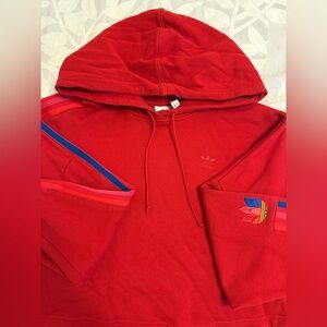 Women’s adidas crop hoodie red size medium
